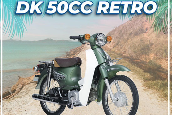 DK Retro 50cc mang thiết kế hoài cổ, được sự đón nhận nhiệt tình của rất nhiều bạn trẻ